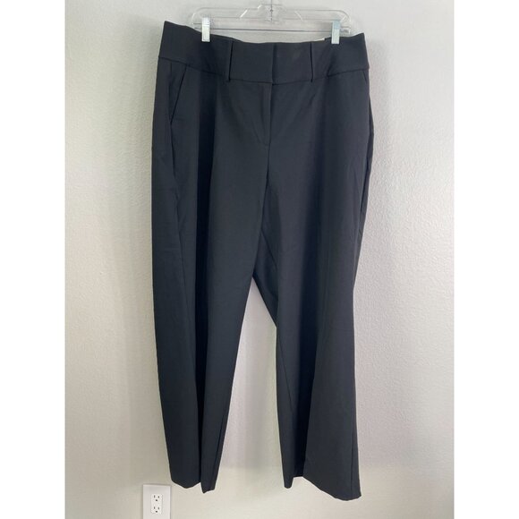 NEW Lane Bryant Womens Plus 20 Perfect Drape Wide Leg Black Pants High Rise - Picture 2 of 9